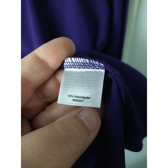 St. Johns Bay Woman M Classic Mock Purple Turtleneck Long Sleeve Layer Casual - Picture 5 of 8